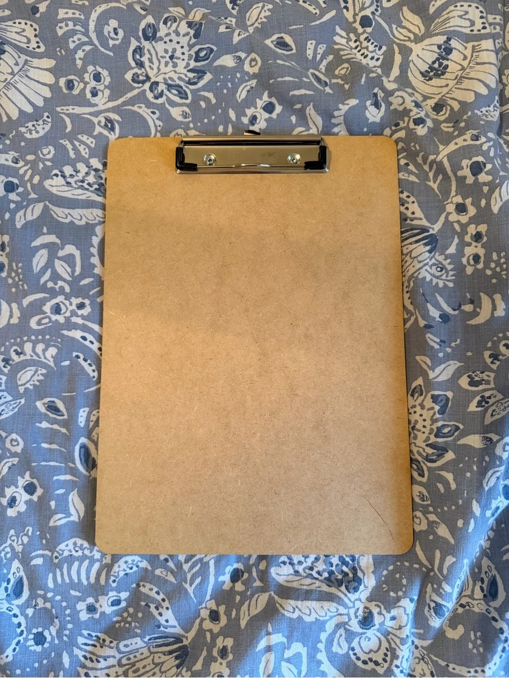 Natural Brown Clipboard with Metal Clip